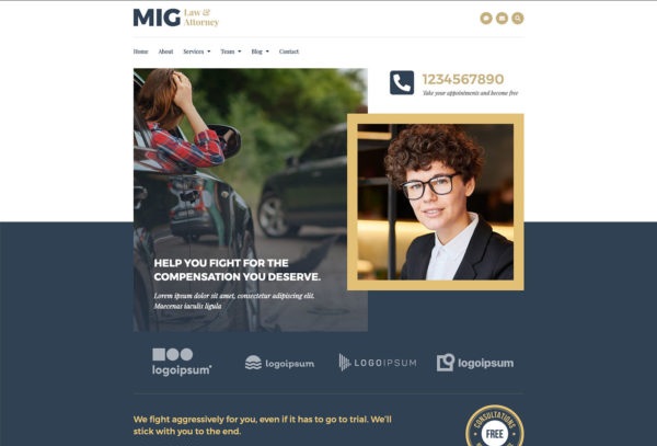 Mig - Law & Attorney Template Kit