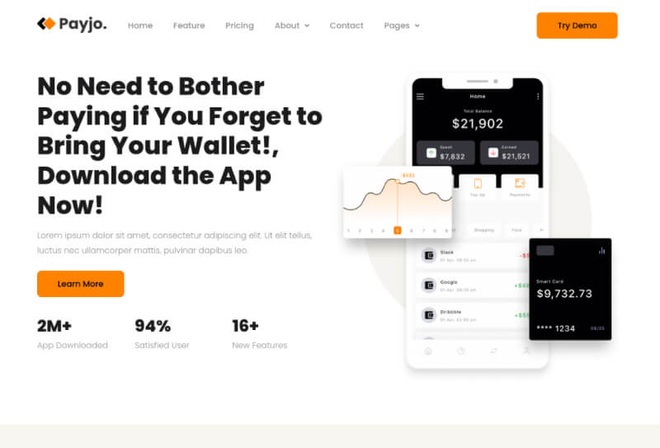 Payjo - Fintech Elementor Template Kit