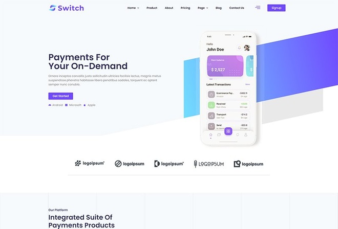 Switch Payment Template Kit
