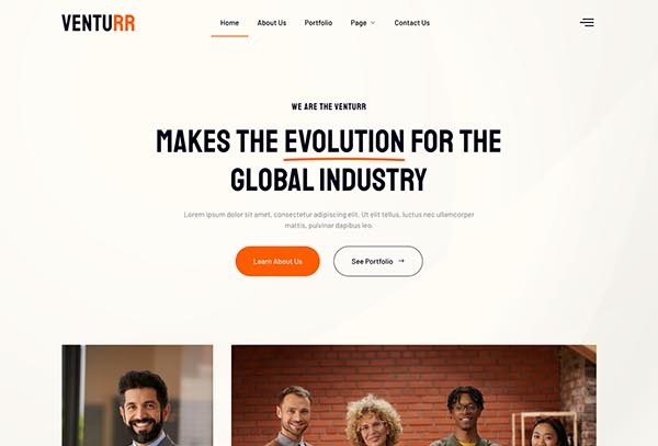Venturr – Venture Capital & Investment Elementor Template Kit