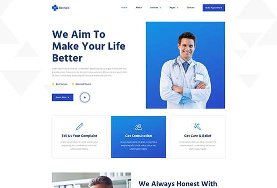 Bandaid - Health & Medical Elementor Template Kit