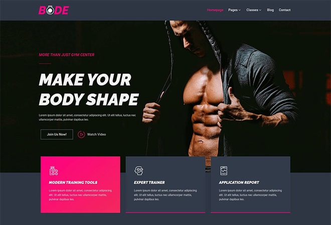Bode - Gym & Fitness Elementor Template Kit