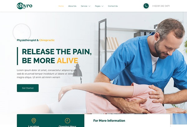 Chyro – Chiropractic & Physiotherapy Elementor Template Kit