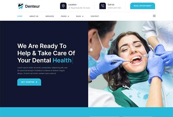 Denteur – Dentist & Dental Clinic Elementor Template Kit