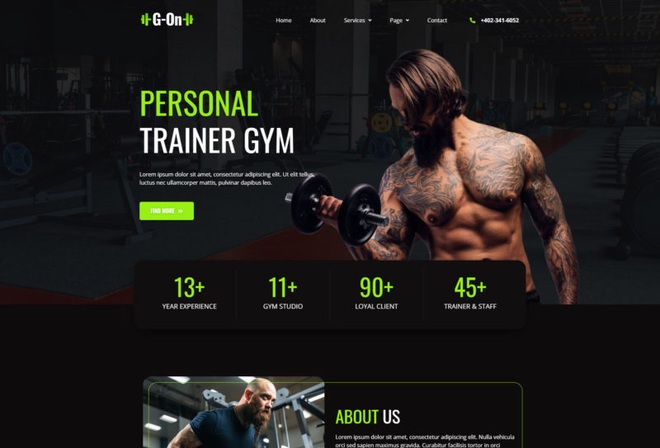 G-ON | Responsive Gym Studio Website