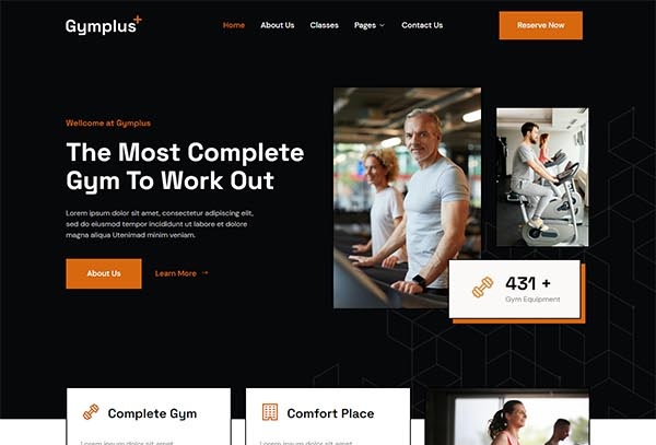 Gymplus - Gym and Fitness Elementor Template Kit