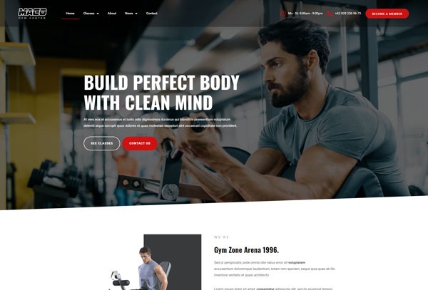 Maco - Gym and Fitness Template Kit