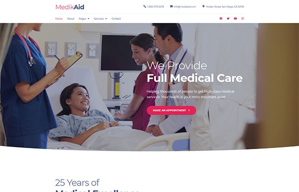 MedikAid - Medical & Healthcare Template Kit