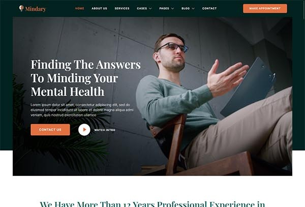 Mindary – Psychology and Counseling Elementor Template Kit