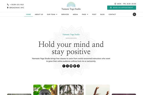 Namaste Yoga Studio Elementor Kit