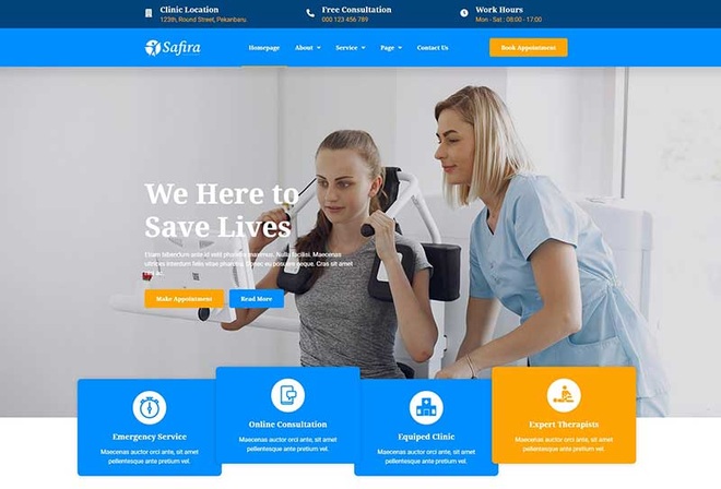 Safira - Physiotherapy Elementor Template Kit