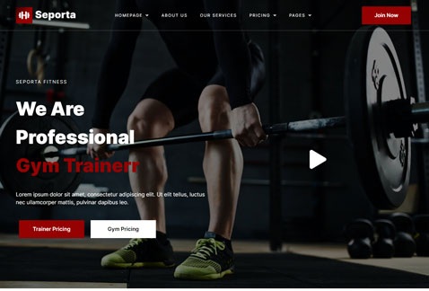 Seporta - Gym & Fitness Trainer Elementor Template Kit