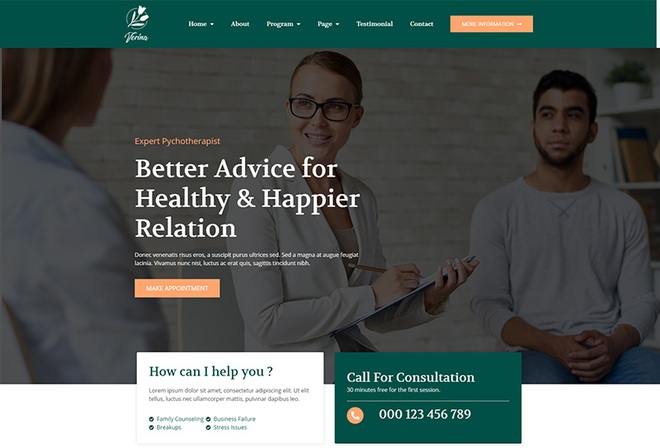 Verina - Mental Health Elementor Template Kit