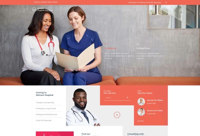 WeCare - Hospital and Clinic Template Kit