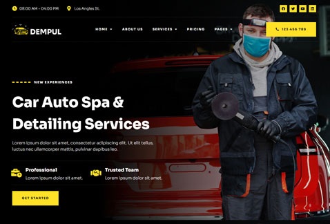 Dempul - Car Auto Spa & Detailing Services Elementor Template Kit