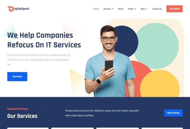 DigitalSpark - IT Services Elementor Template Kit