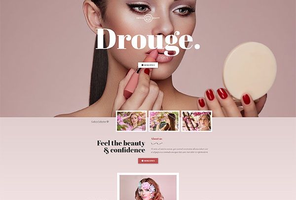 Drouge - Cosmetic Elementor template kit