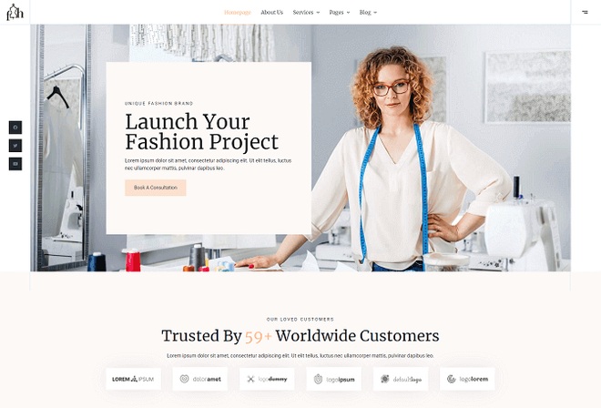 Fashion Design Service Elementor Template Kit