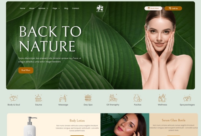 Nature - Spa and Massage Template Kit