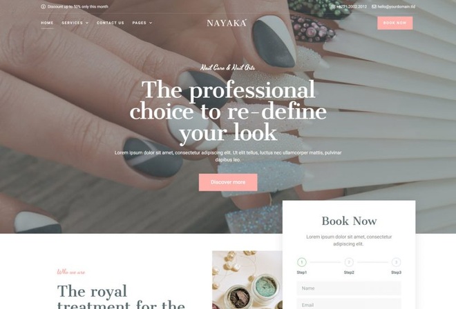Nayaka - Template kit for Nail salon & beauty care