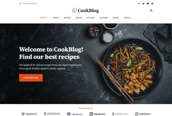 CookBlog – Food & Personal Blog Elementor Template Kit