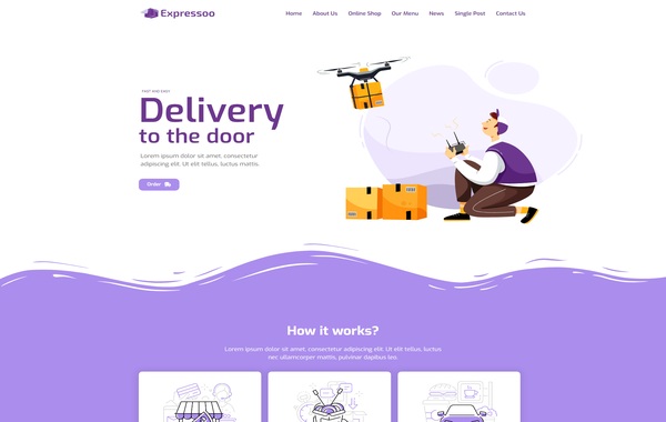 Expressoo - Online Food Delivering Elementor UI Template Kit
