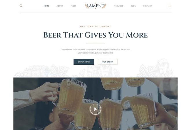 Lament - Craft Beer & Brewery Elementor Template Kit