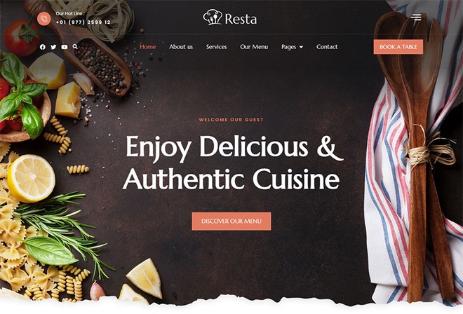 Resta | Restaurant Elementor Template Kit