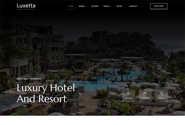 Luxetta – Luxury Hotel & Resort Elementor Template Kit