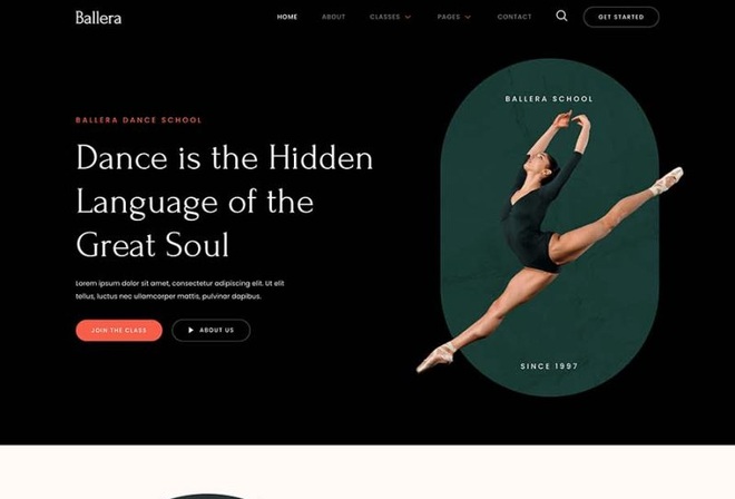 Ballera - Ballet & Dance School Elementor Template Kit