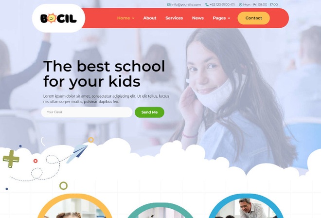 Bocil - Children Kindergarten Elementor Template Kit