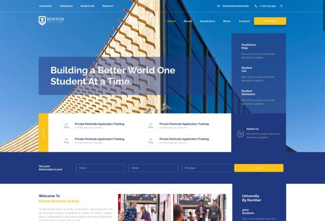Boston - School and University Elementor Template Kit