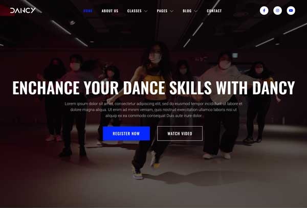 Dancy – Dance School & Studio Elementor Template Kit