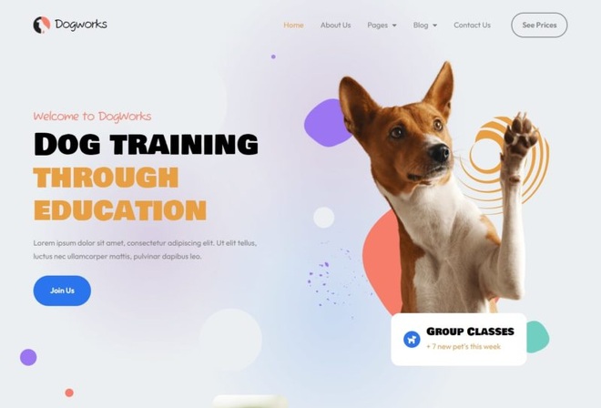 DogWorks - Dog Training Elementor Template Kit