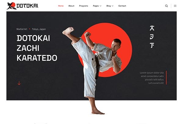 Dotokai – Karate & Martial Arts School Elementor Template Kit