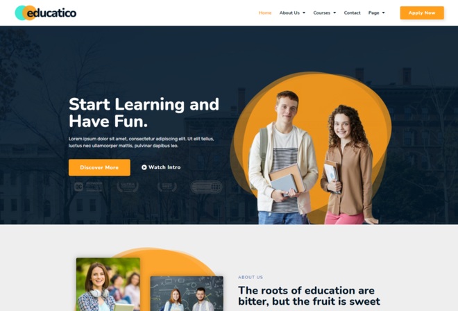 Educatico - Template Kit For Education, School & Online Course