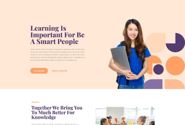 Eduti - Template for educational