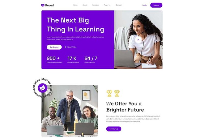 Reveri - Education & Online Courses Elementor Template Kit
