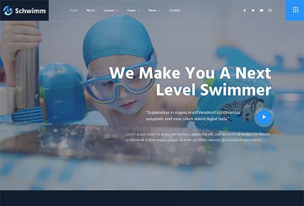 Schwimm – Swimming School & Course Elementor Template Kit