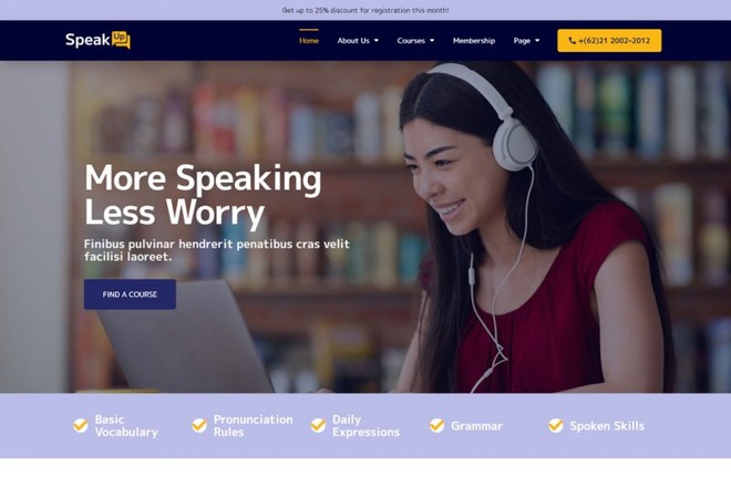 SpeakUp - Template Kit for Language Course & Translation
