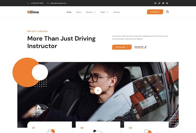 Udrive - Driving School Elementor Template Kit