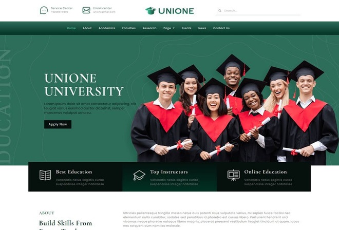 Unione - University Elementor Template Kit