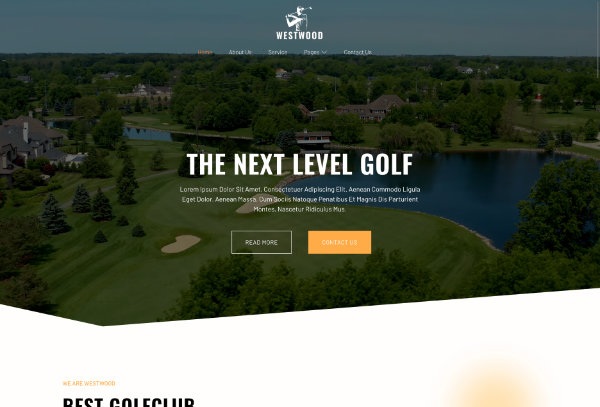 Westwood – Golf Club & Course Elementor Template Kit