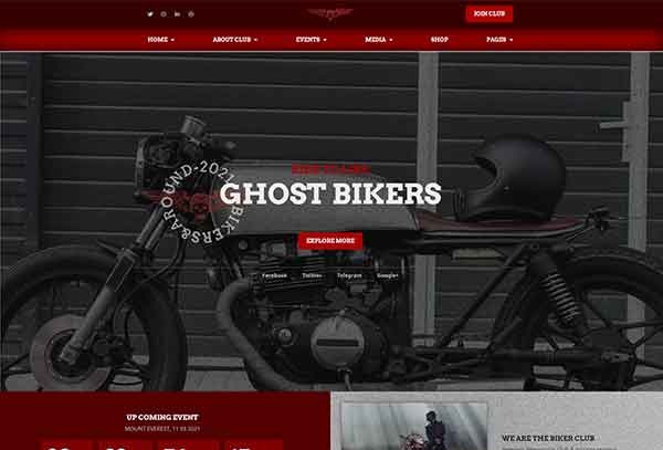 Bikers & Around - Motorcycle Club Elementor Template Kit