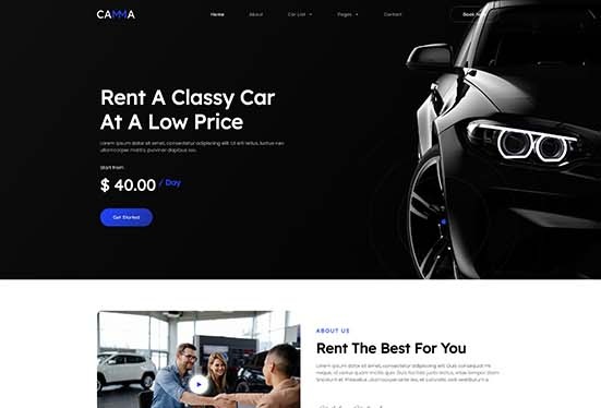 Camma - Car Rental Elementor Template Kit