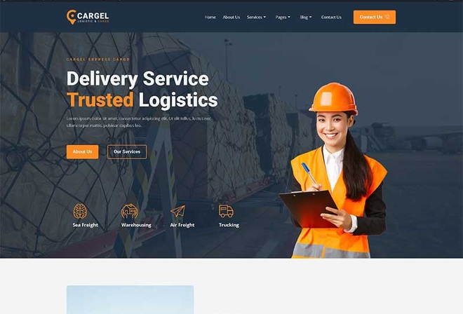 Cargel - Logistic Cargo Elementor Template Kit