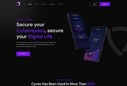 Cynex - Cyber Security Services Company Elementor Template Kit