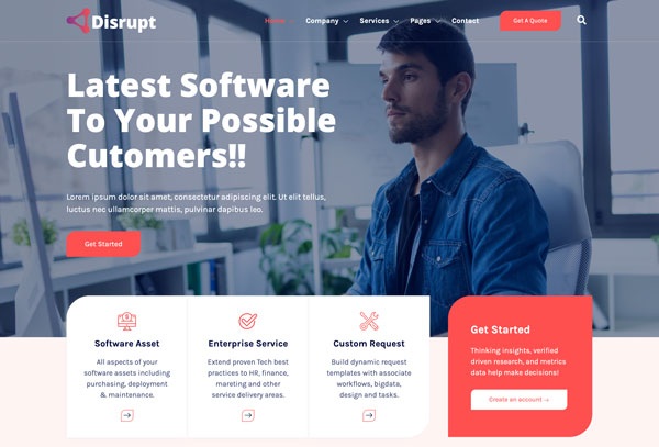 Disrupt - Tech Startup Business Elementor Template Kit