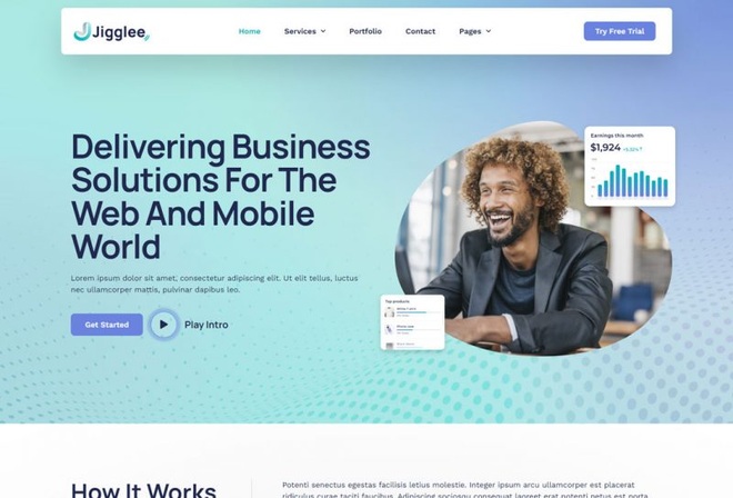 Jigglee - Template Kit for Tech Startup