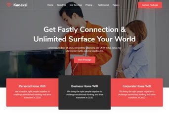 Koneksi - Home Wifi Internet Services Elementor Template Kit